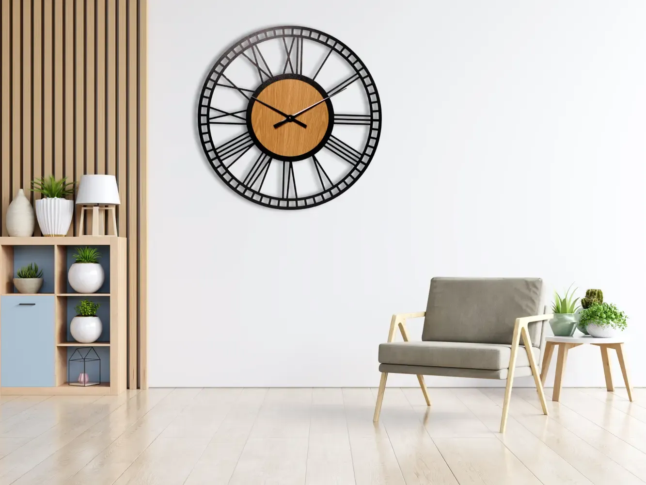 Zegar "RZYMSKI Z MINUTAMI" 70 cm - obrazek 11